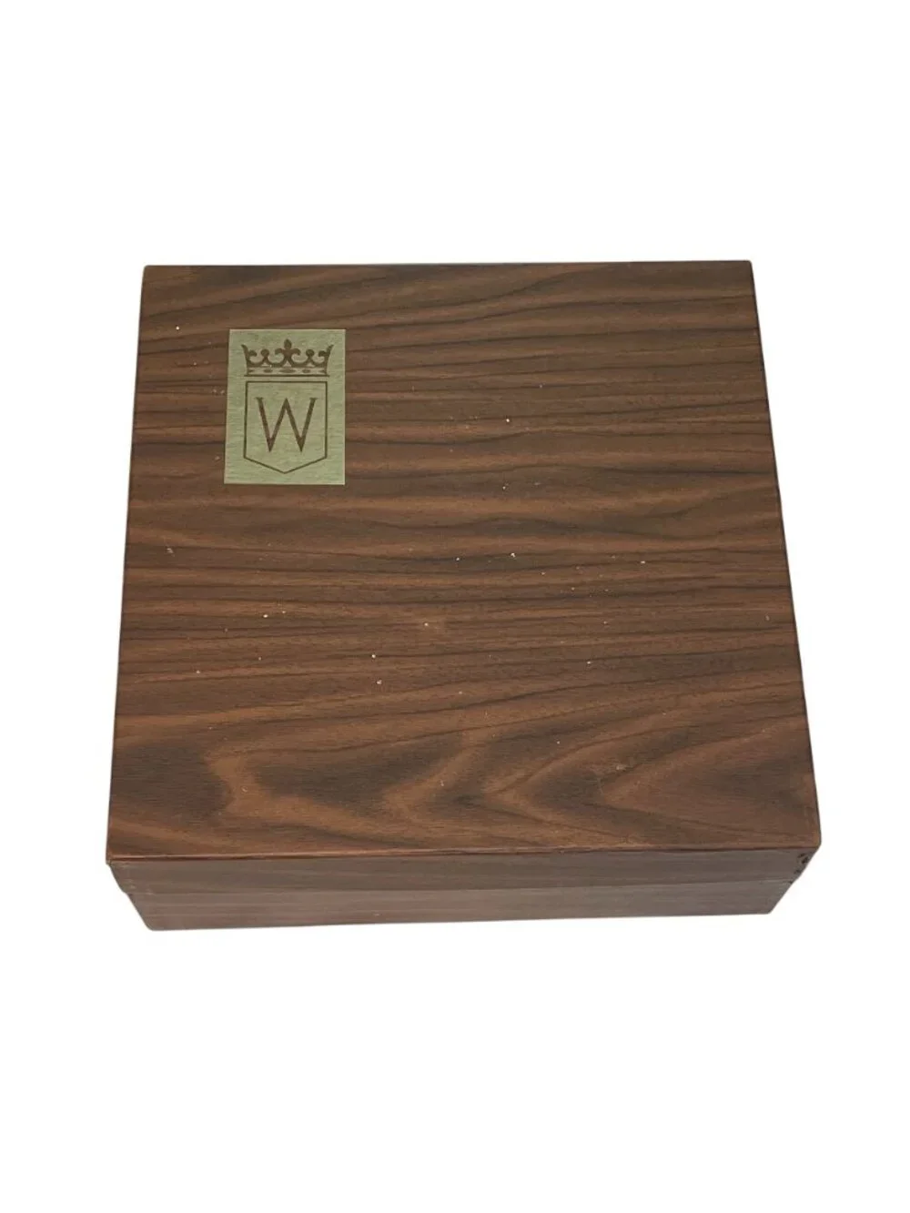 Vintage Canadian Club Whisky Hiram Walker Faux Wood Gift Box Hinged 12